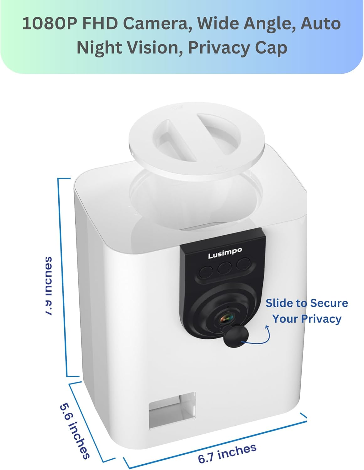 Pet Camera with Treat Dispenser, Tossing for Dogs/Cats, Wifi, 1080P Camera, Live Video, Auto Night Vision, 2-Way Audio, Compatible with Alexa & Google Home, No Monthly Fee image number 2