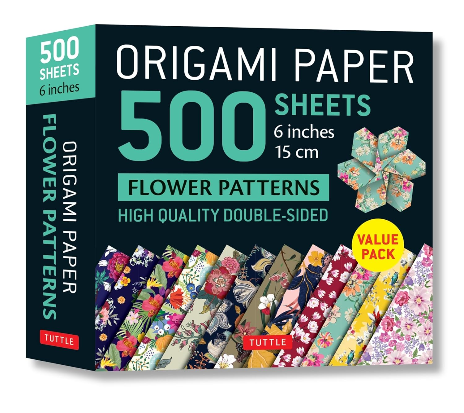 Origami Paper 500 Sheets Flower Patterns 6" (15 Cm): Tuttle Origami Paper: High-Quality Double-Sided Origami Sheets Printed with 12 Different Patterns (Instructions for 6 Projects Included) image number 6