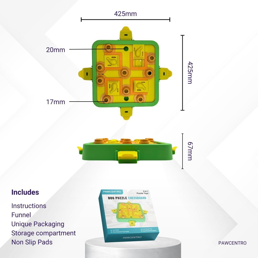 Dog Toy Puzzle - Interactive Dog Enrichment Toy with 3 Levels, Treat Dispenser and Slow Feeder Puzzle Mat Perfect for Mental Stimulation, Boredom and IQ Training image number 5