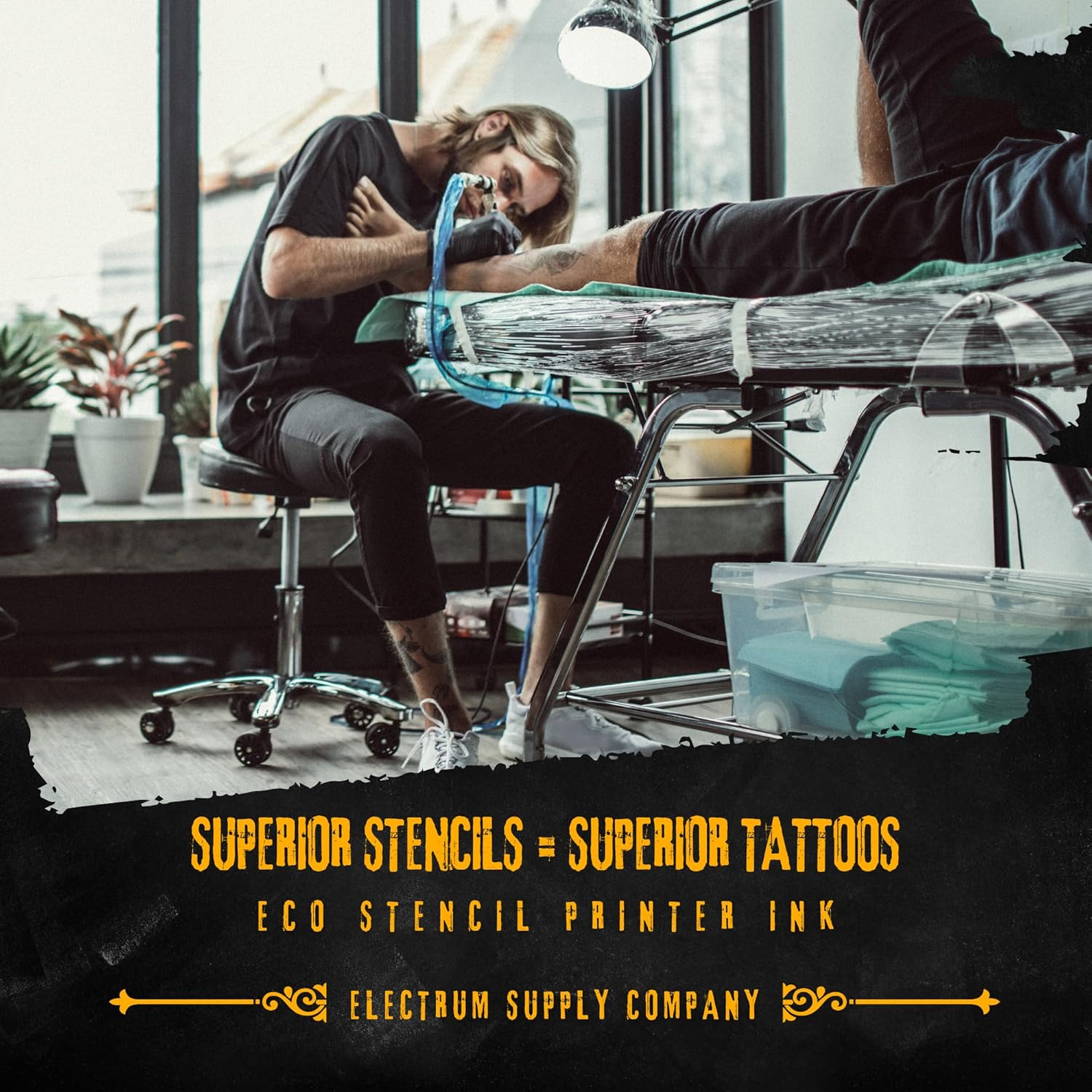 Electrum Eco Stencils Ink for Epson Eco Tank Printers, Methyl Violet-Based Stencil Ink Creates Flawless Stencils That Last up to 1 Hour, Premium Tattoo Stencil Ink Proudly Made in the USA, 4 Ounces image number 1