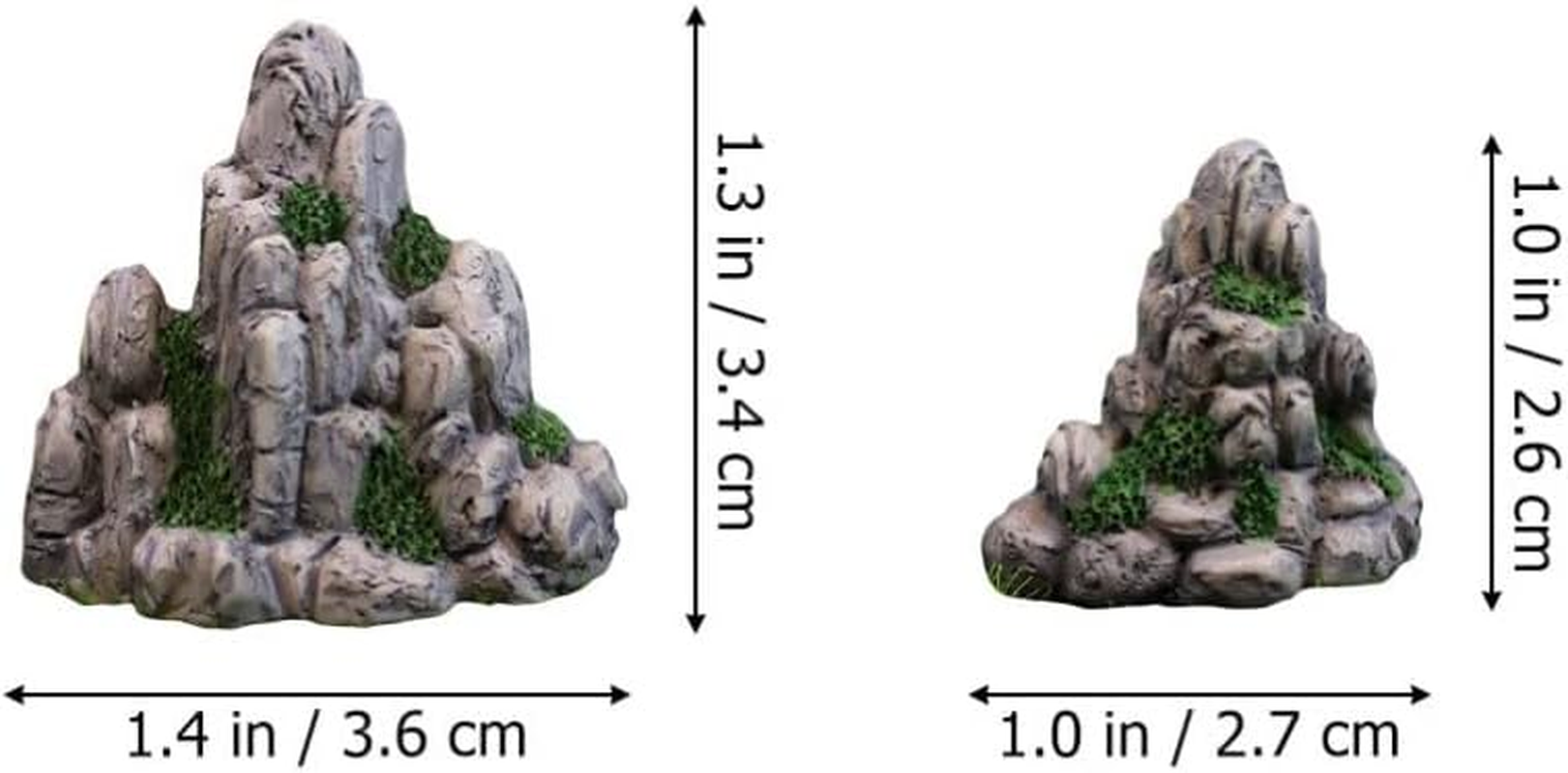10Pcs Simulated Mini Rockery Figurines Accessories Micro Landscape Rockery Home Desktop Decor Rockery Landscape Decor Miniature Rockery Figurine Fish Resin Zen Garden Aquarium image number 1