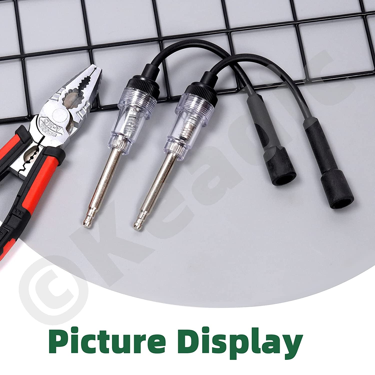 Keadic 2Pcs Inline Spark Plug Tester, Plug-In Engine Straight Boot Ignition Coil Tester Diagnostic Detector Tool for Lawnmower Automotive Lawnmower Car Big Internal & External Engines image number 5