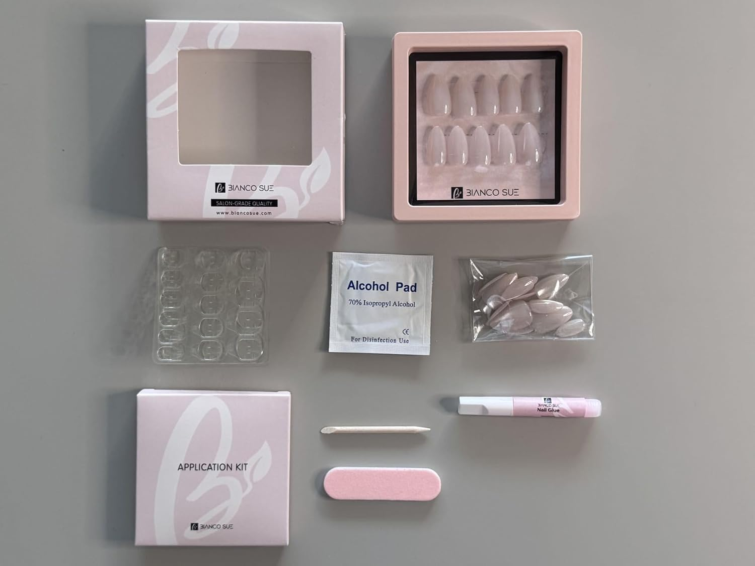 Press-On Nails | Cat Eye Blue Almond False Nails, Reusable Stick-On Fake Nails with Adhesive Tabs and Glue | Salon-Grade Quality | Transparent Storage Box | 15 Sizes - 30 Nail Kit