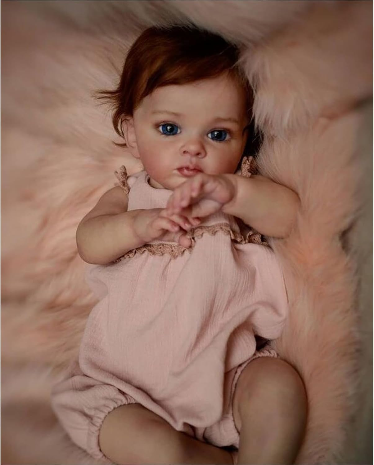Reborn Baby Dolls Reborn Dolls 22 Inch - Realistic Baby Doll Toddler Girl Lifelike Baby Vinyl Limbs & Soft Full Silicone Baby Feeding Kit Toys Birth Certificate Accessories Gifts for Kids Age 3+ image number 5