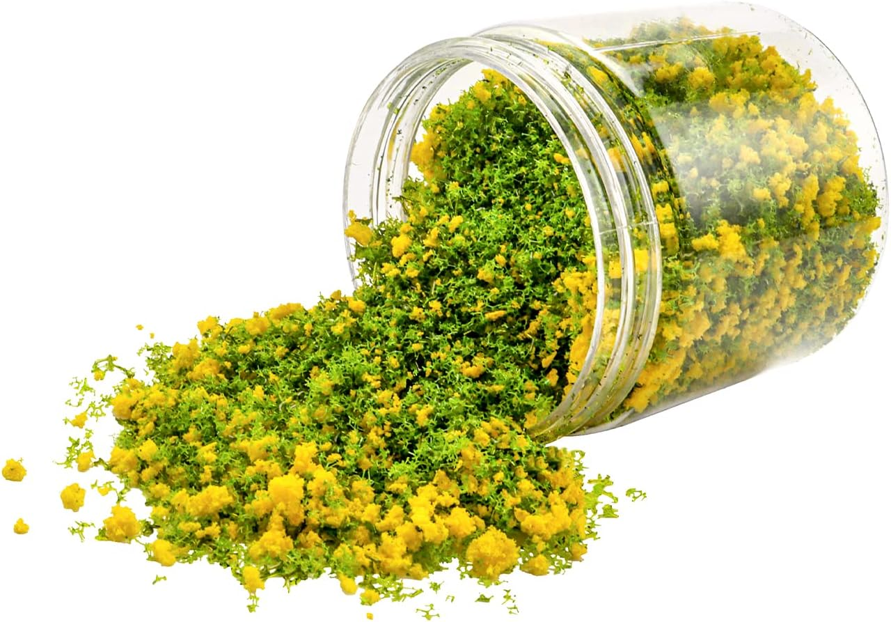 Colorful Tree Powder Model Tree Tufted for DIY Miniature Lowland Model Shrub Bushy Tuft Architecture Building Model Railway Fairy Garden Diorama Scenery (Purple)