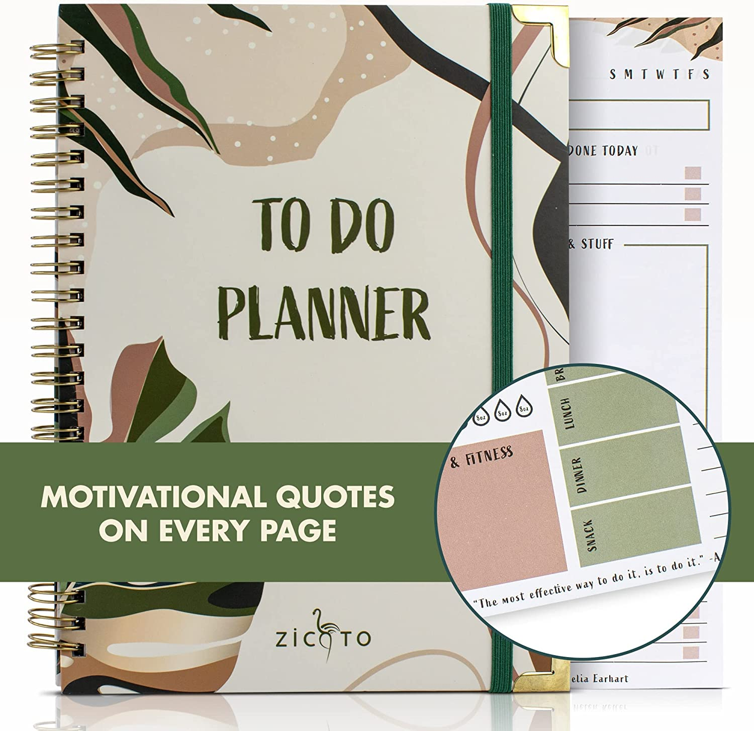 Simplified to Do List Notebook - Aesthetic Daily Planner to Easily Organize Your Tasks and Boost Productivity - Stylish Undated Planner and School or Office Supplies for Women image number 6