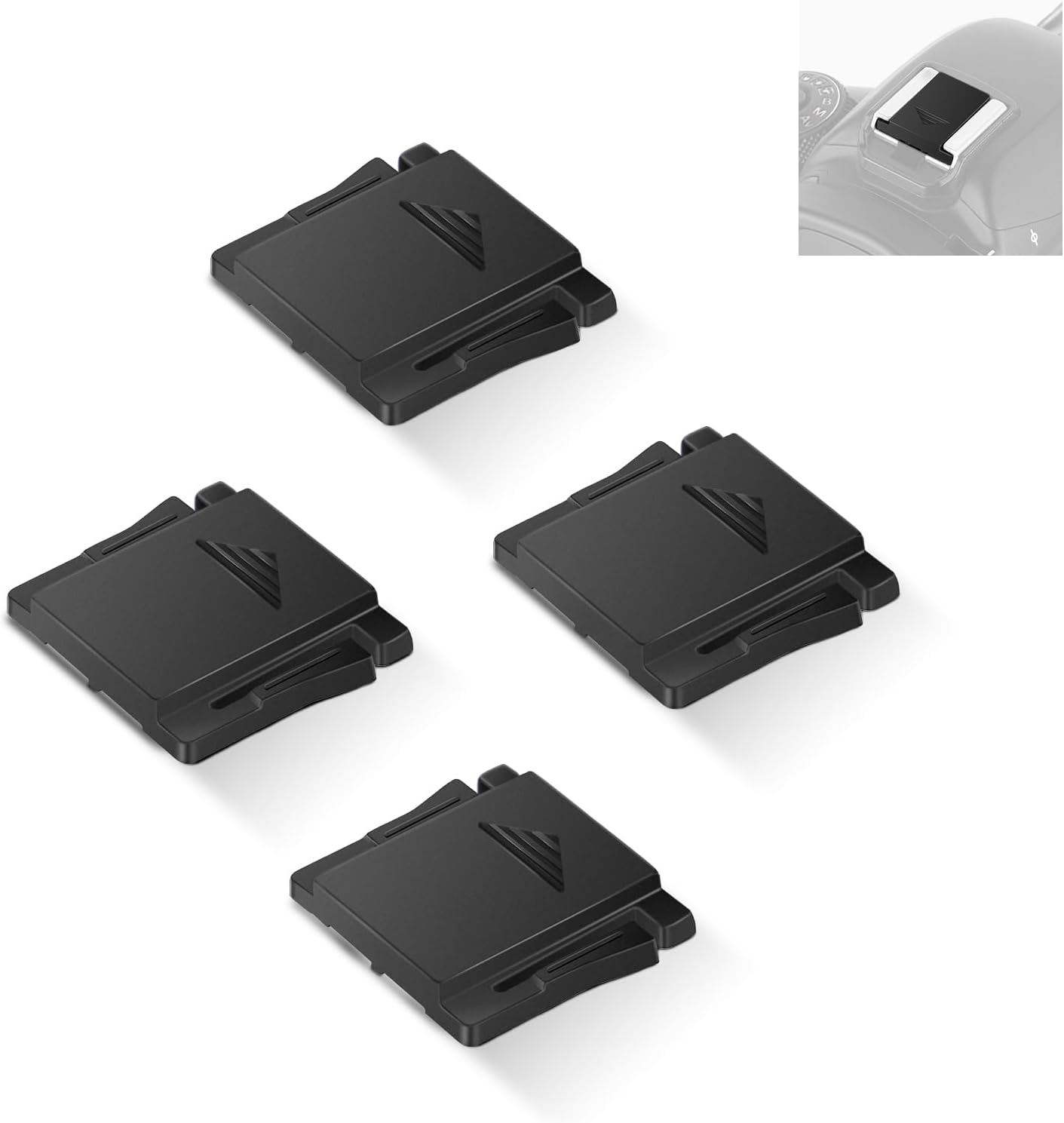 NEEWER 4 PCS Camera Hot Shoe Cover Cap Protector Compatible with Canon EOS R5C R5 R6 RP R 7D 6D 5D Mark IV III 1D IV M50 M5 Rebel T8I T7I image number 1