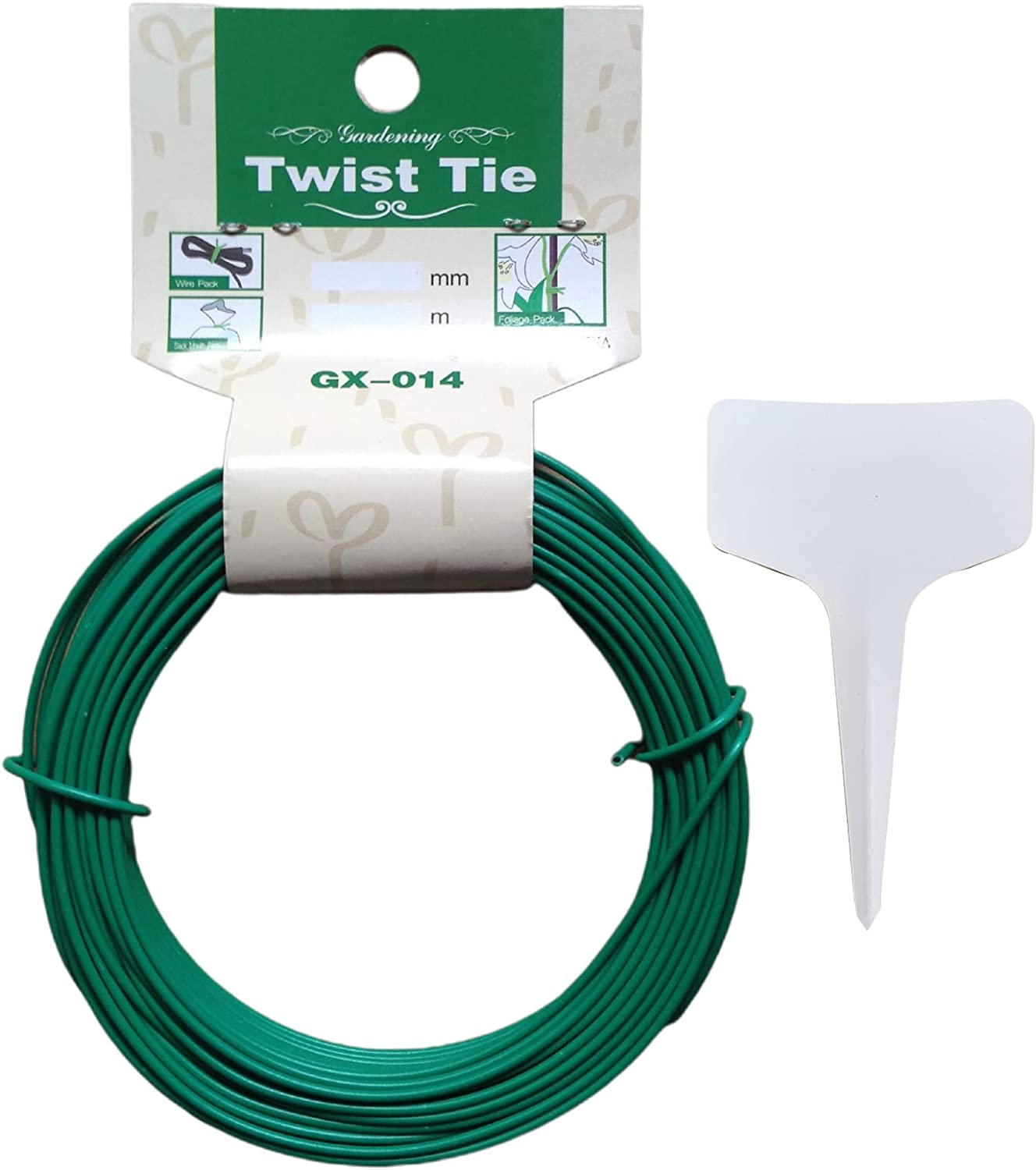 Gardening Plant Wire Twist Ties Plastic Coated Ties for Home Office and Garden (15M Twist Tie &times; 1Pcs (&Phi;1.8Mm)) image number 5