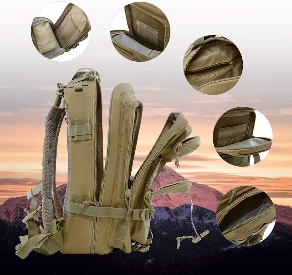 ROARING FIRE Military Tactical Assault Backpack, EDC Outdoor Backpack, Trekking Backpack, 30L Army Rucksack Molle Pack, Go Bag, Get Home Bag for EDC, Tactical Use, Camping, Hiking image number 4