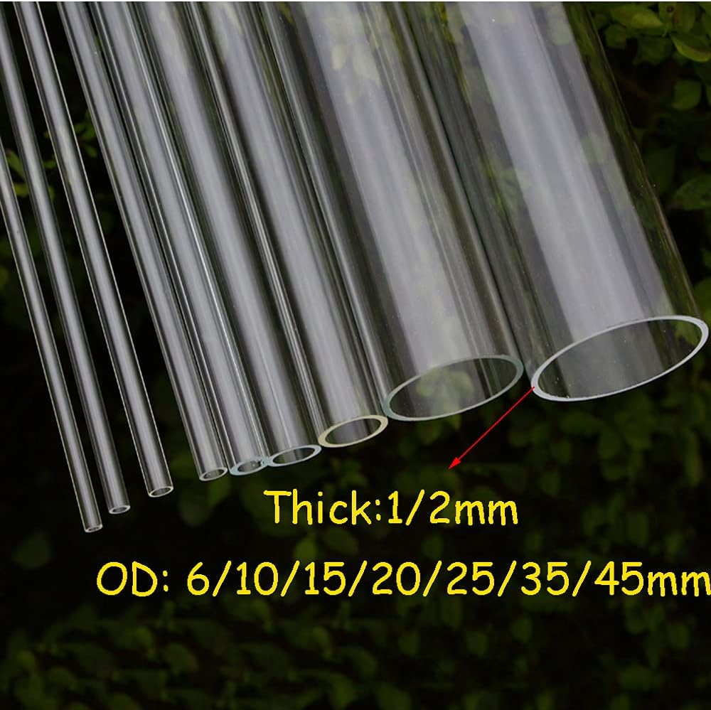 Acbbmns 5Pcs Acrylic Clear Plastic Tube round Pipe 45Mm OD 2Mm Wall 250Mm Length image number 2