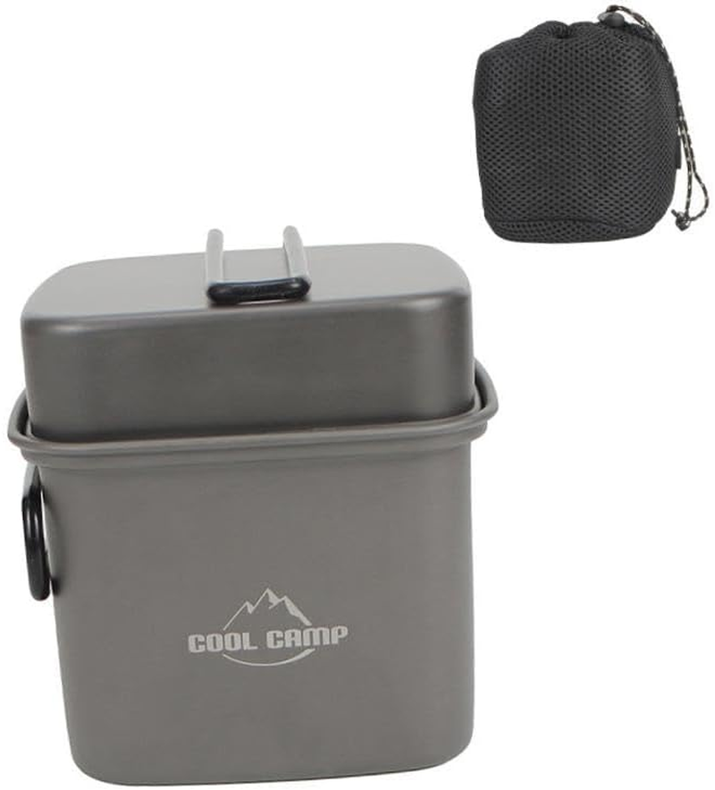 Generic Camping Cookware Mess Kit Outdoor Cooking Pots Portable Backpacking Barbecue Compact Hiking Cooking Utensils Set Frying Pan