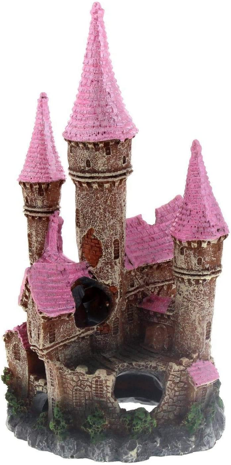 Ornament Ruined Underwater Castle Pink Large Kongs Non Toxic Aquarium Fish Deco