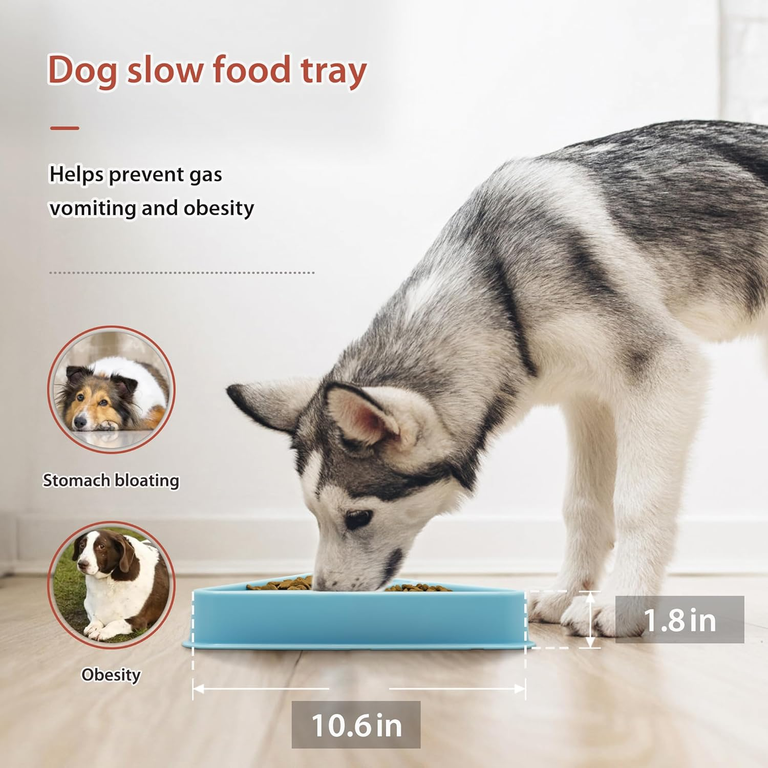 Li&Zhao Dog Slow Feeder Bowl - Slow Feeder Dog Bowls Large Breed Dog Puzzle Feeder Slow Eating Dog Bowl Dog Bowls Slow Feeder Puppy Slow Feeder Bowl(Blue) image number 5