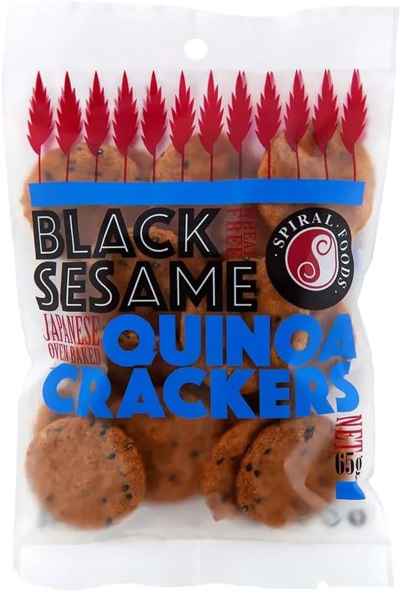 Spiral Foods Black Sesame Crackers 75G
