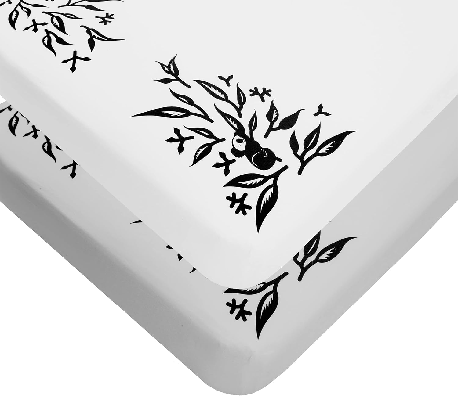 Nanit Smart Sheets - Works with All Nanit Cameras to Measure Your Baby'S Growth, 100% Cotton Fitted Sheets, Pebble Grey and White, One Size - Two-Pack image number 4