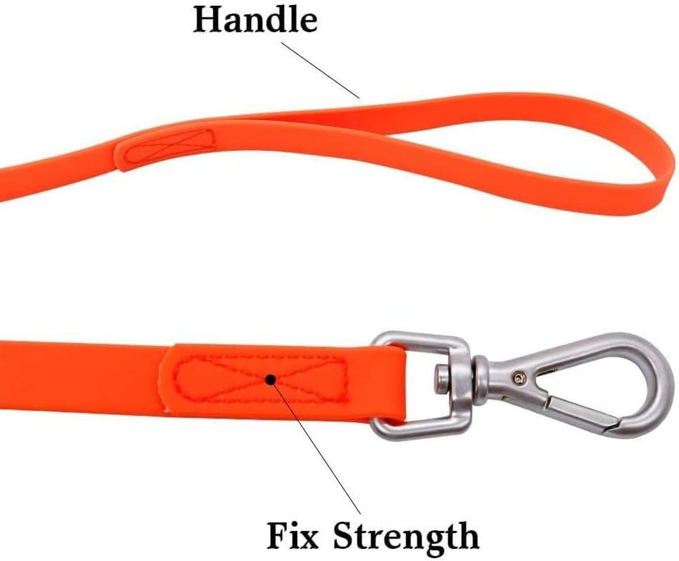 Waterproof Dog Training Leash, 15Ft Dog Training Long Leash, Heavy Duty Outdoor Recall Lead for Small, Medium and Large Dog,Orange. image number 3