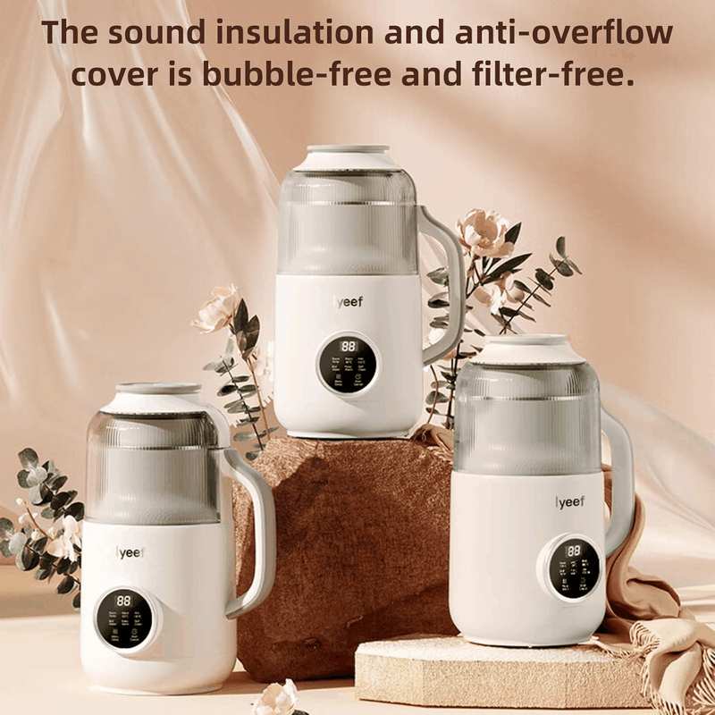 Nut Milk Maker, Lyeef 800Ml Automatic Soy Milk Maker, Almond, Coconut, Oat, Soy, Purees, Plant-Based Milk Maker Machine, 12H Reservation, Low Noise, Touch Screen,Self-Clean Juicer image number 5