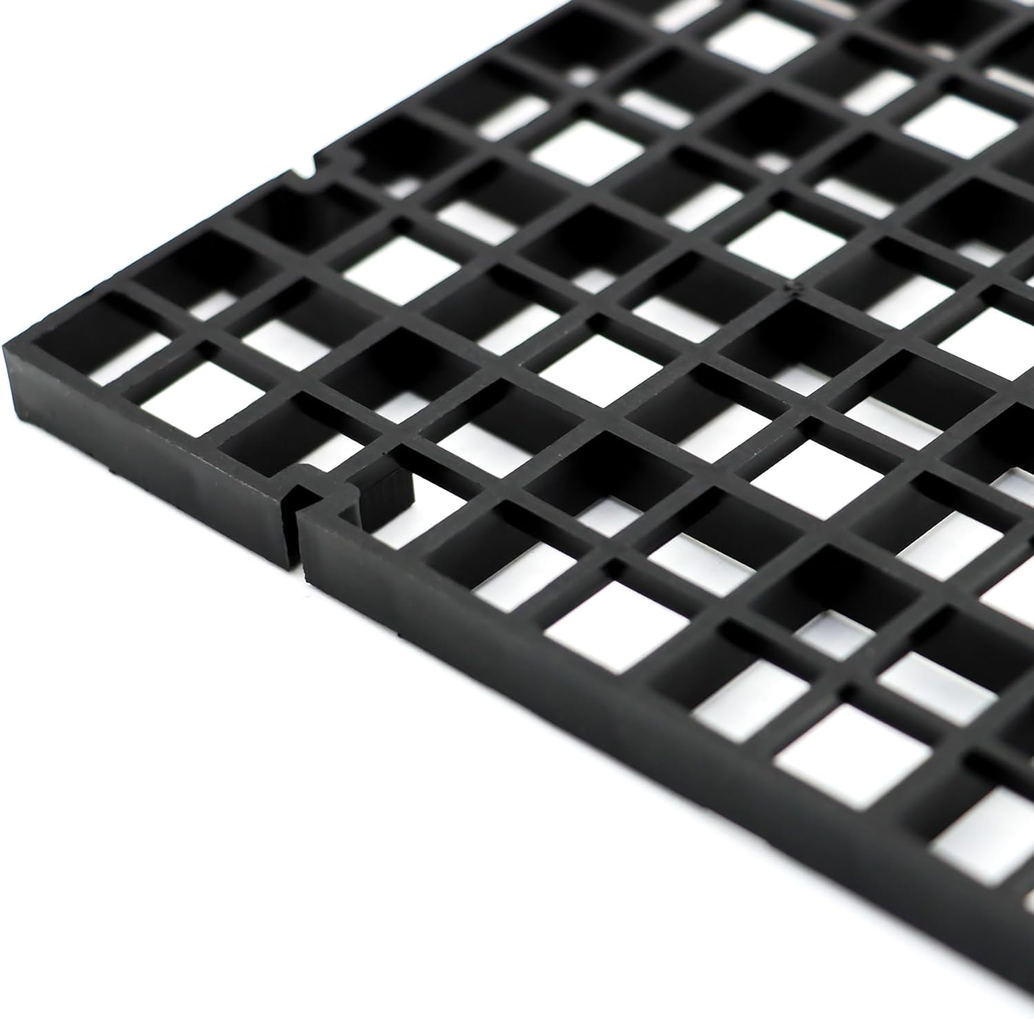 Aquarium Fish Tank Bottom Isolation 8 Pcs, Plastic Egg Crate Grid Divider Tray Egg (L 8Pcs Black)