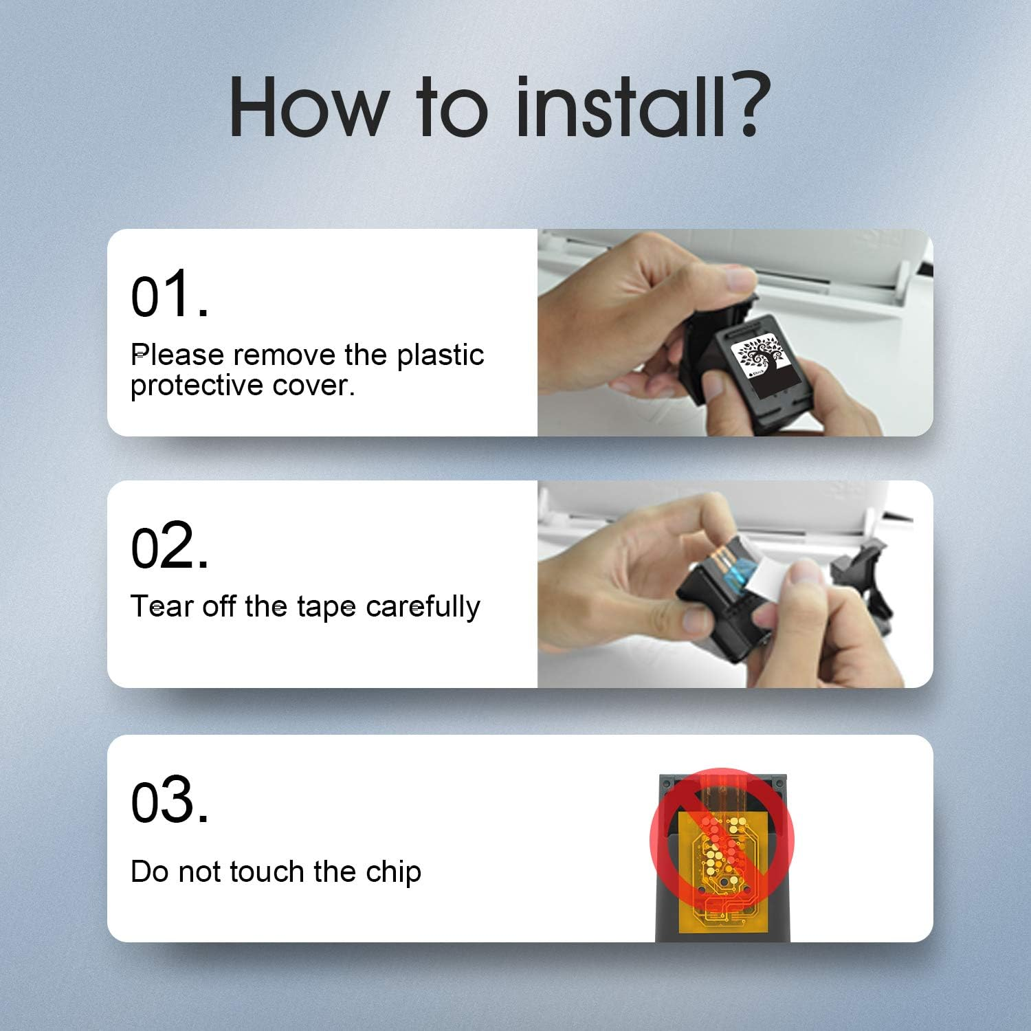 XXL 67 Black Ink Cartridge Replacement for HP 67XXL 67XL Black Ink for HP Deskjet 2700 2700E 2755E 2755 4155E 4155 Envy 6055E 6455E 6400 6055 6075 Envy Pro 6452 6458 6475 Printer (2 Packs) image number 6