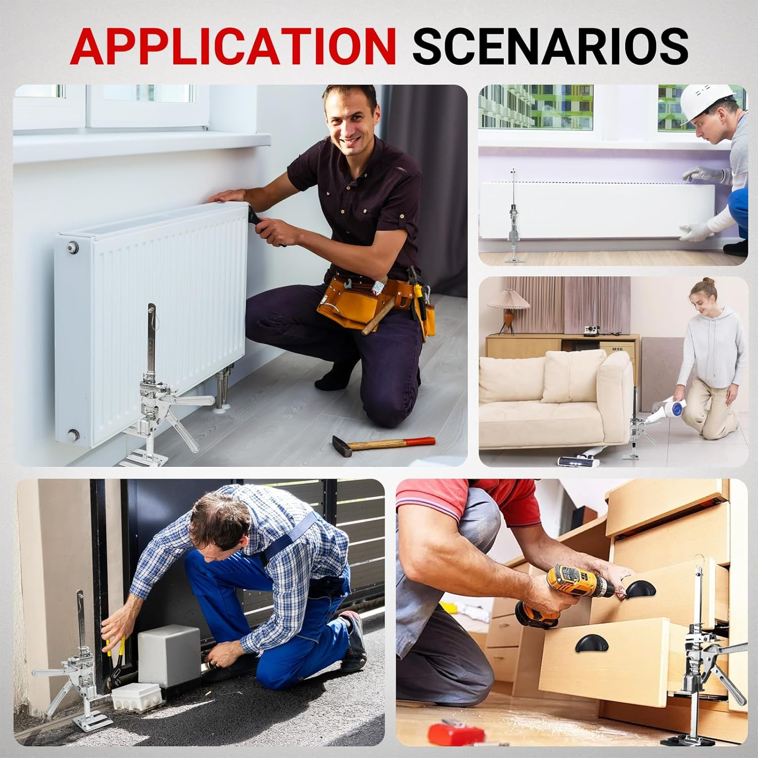 LIWEGHT Labor Saving Arm 2Pack, Furniture Lifter Tool Multifunctional Hand Lifting Jack Tool,Load-Bearing 440LB Arm Jack Lift for Heavy Furniture Installing Cabinets, Doors, Drywall,Woodworking image number 1