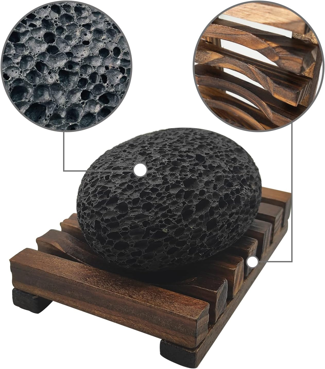 Pumice Stone for Foot, Natural Earth Lava Shower Pumice Stone Black, Exfoliating Rock for Feet, Pedicure Rocks, Stone for Skin Scrubber, Pedicure Exfoliator Tools Scrubber Health Foot Care