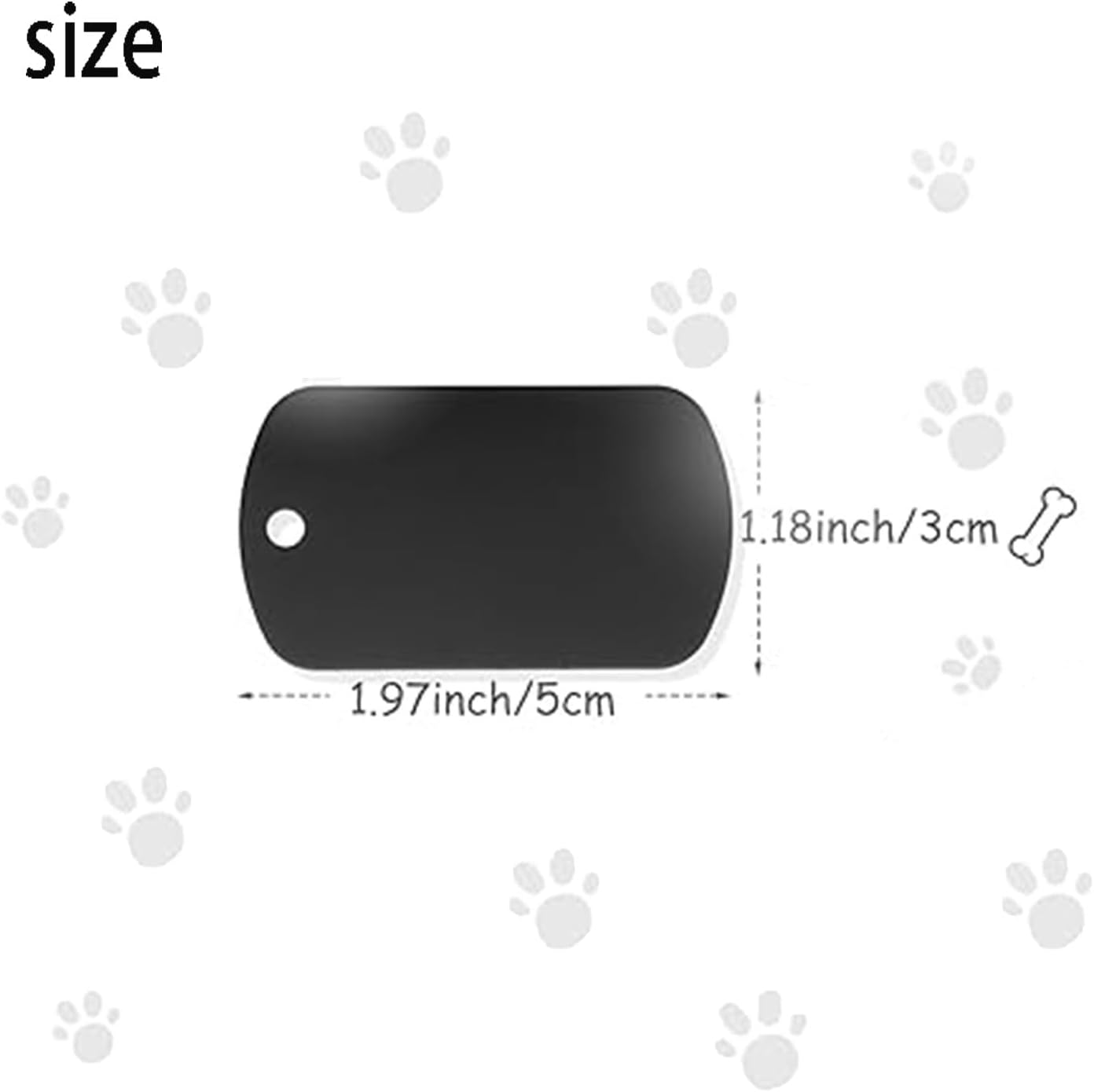 30Pcs Dog Tag, Aluminum Blank Tags Rectangle Stamping Blanks, Rectangle Blank Discs Aluminum Tag Blanks Metal Stamping Tags, Blank Dog Tags Aluminum Tags Rectangle Blank(Black) image number 4