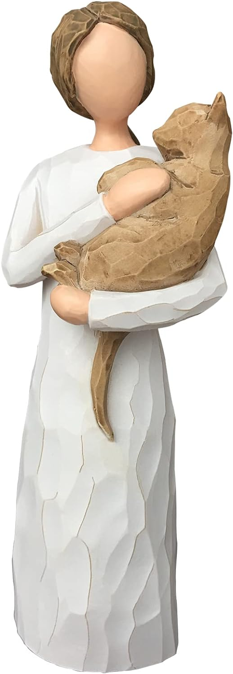 FRUMOASA Cat Memorial Gifts, Loss of Cat Sympathy Gifts for Cat Mom, Pet Cat Remembrance Gifts, Hand-Painted Cat Angel Figurine Statue for Cat Lovers in Memory of Passing Away Cat