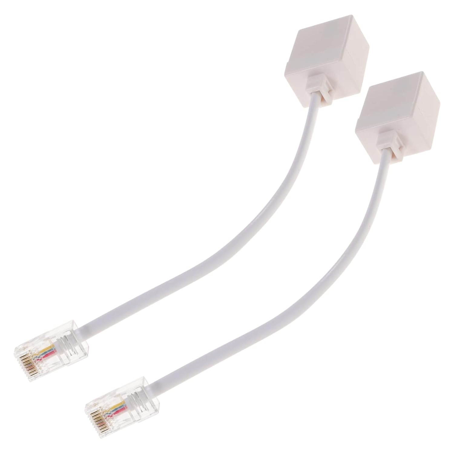 DOITOOL 8Pcs Adapter Telephone to Ethernet Adapter Phone to Ethernet Cable for High Speed Cable Use image number 2