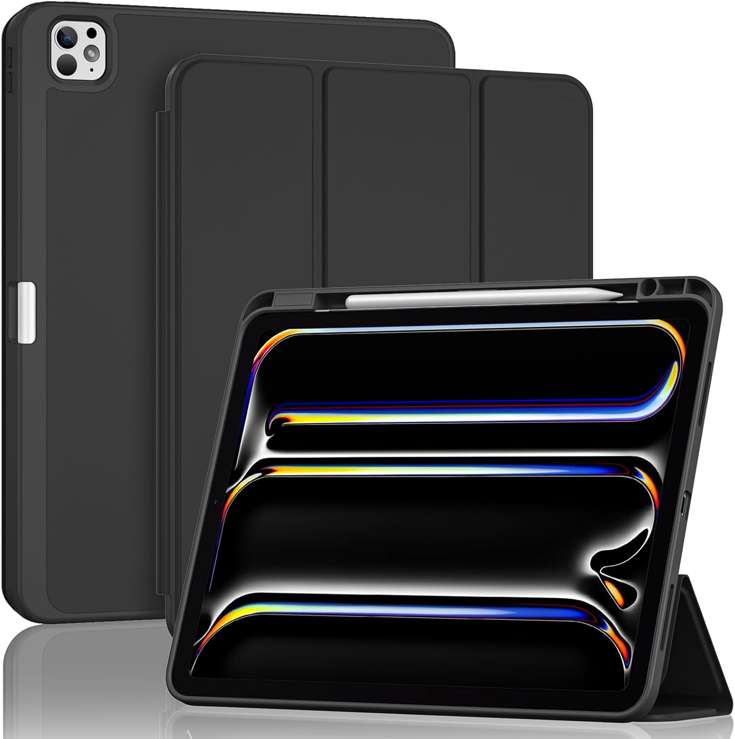 Procase Case for Ipad Air 11 Inch 2025 M3/ 2024 M2, 10.9 Inch Air 5Th/ 4Th Generation Case with Pencil Holder, Smart Protective Cover for Ipad Air 5 4 -Pink