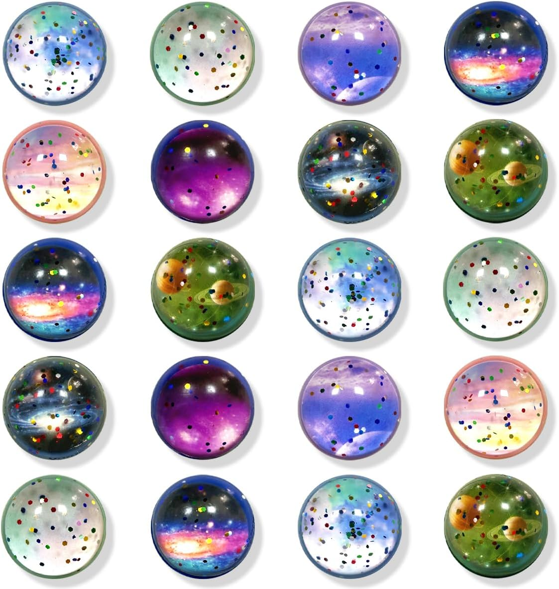 Space Bouncy Balls, 20 Pcs Galaxy Theme Bouncing Balls for Party Favors, Gift Bag Filling (30MM) image number 5