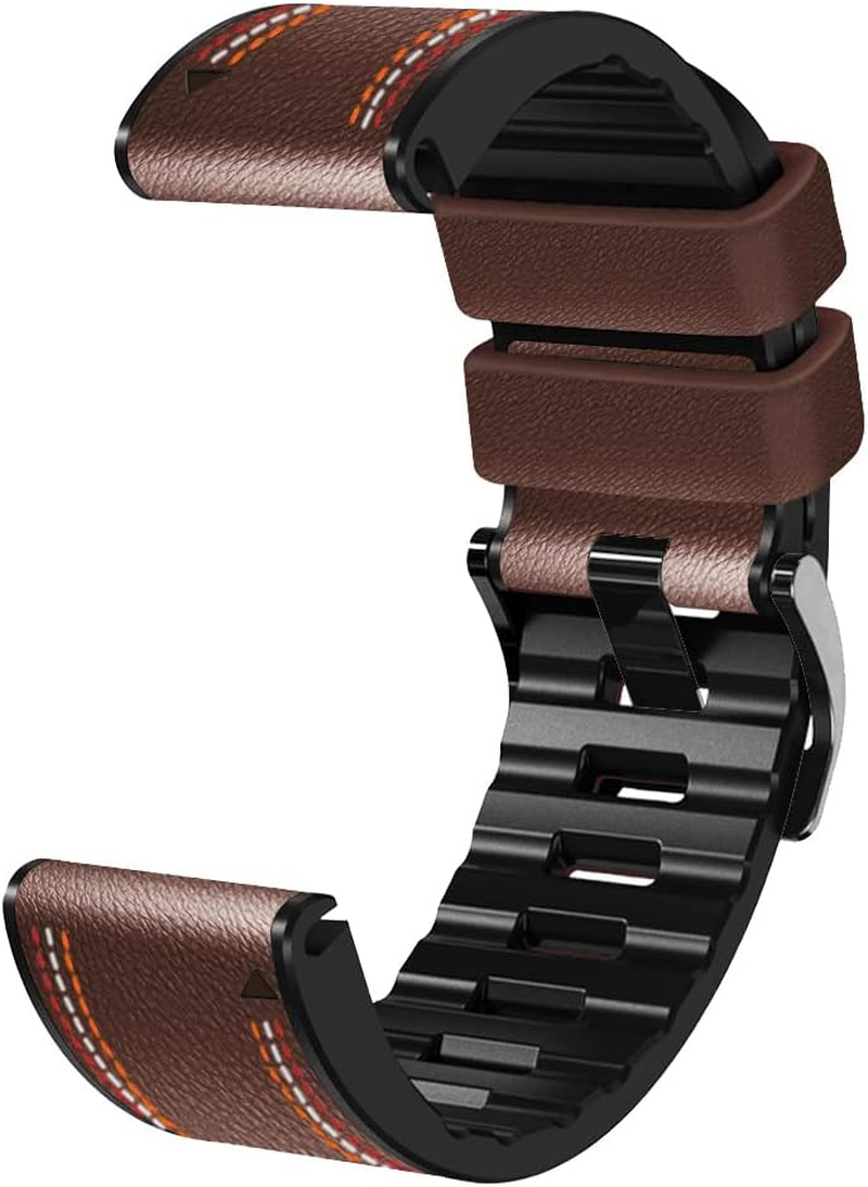 Fleshy Leaf 22Mm Tricolor Band Bracelet Strap Compatible for Garmin Fenix 8 47Mm / Epix Pro 47Mm, Fenix 7,Fenix 6,Fenix 6 Pro,Fenix 5,Fenix 5 Plus,Approach S60 S62,Forerunner 935 945,Quick Release Strap Wristband image number 2