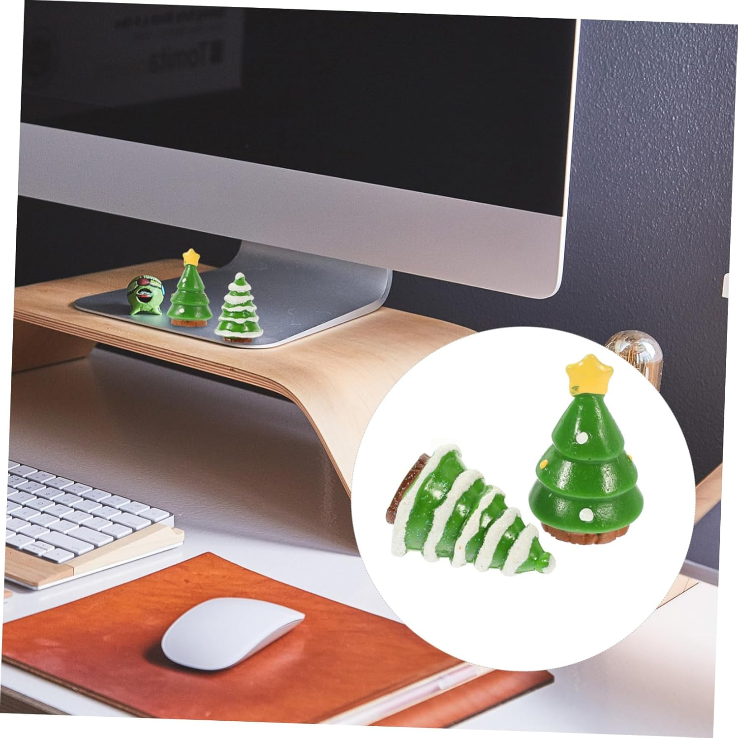 12Pcs Mini Xmas Tree Decoration Assorted Christmas Decoration Artificial Xmas Tree