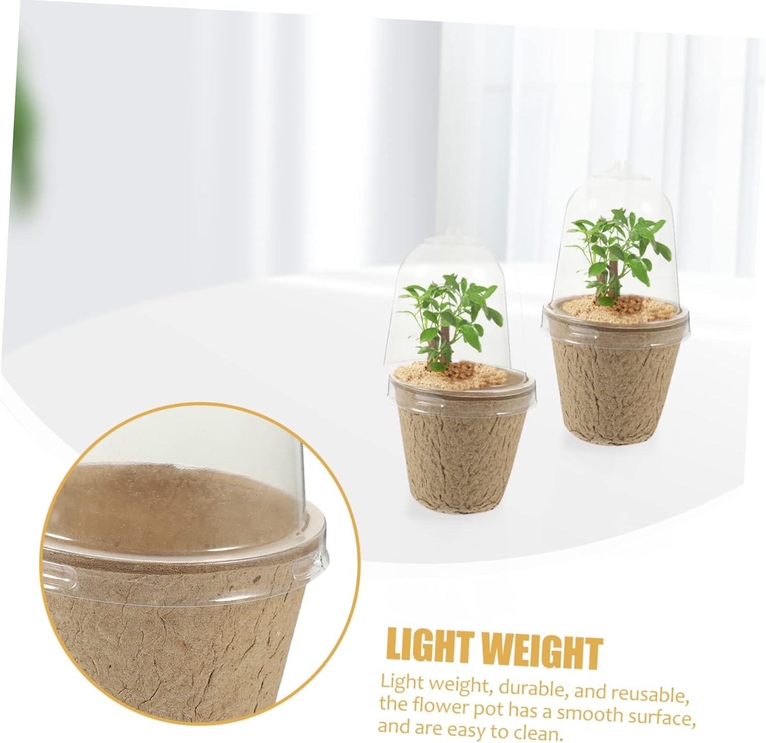 20Pcs Pulp Seedling Cups Plant Containers for Succulent Bonsai Garden Nursery Pots image number 4