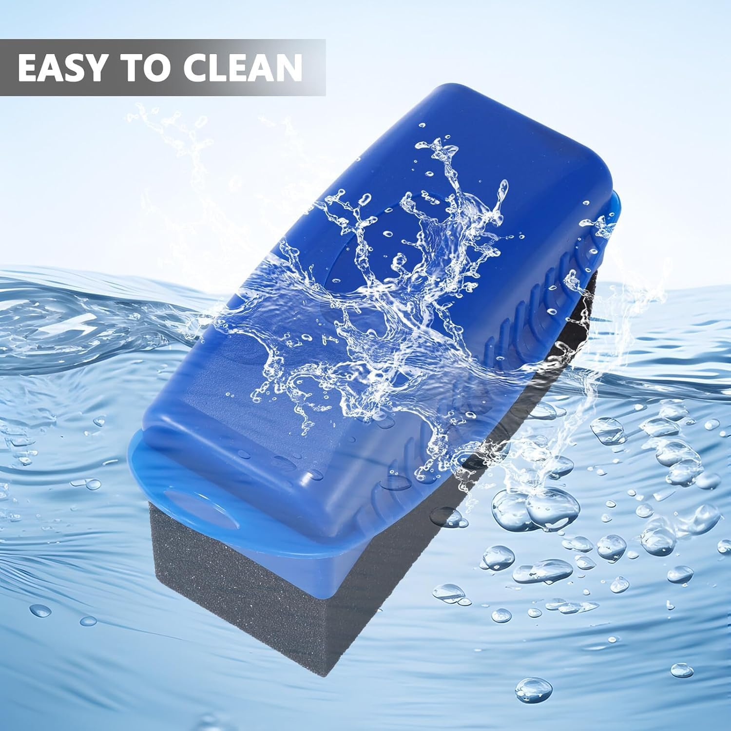 2 Pcs Car Wheel Waxing Sponge Tire Shine Applicator, Tire Dressing Applicator, Car Tire Shine Applicator Tire Shine Sponge Pad, Reusable Tire Polish Applicator (Blue) image number 1