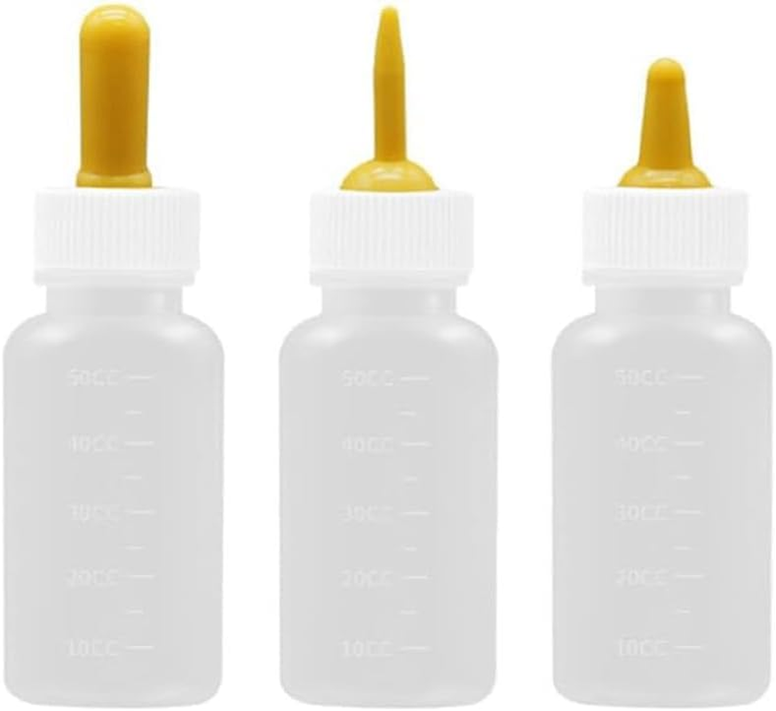 3Pcs Pet Nursing Bottle Nipple Feeding Bottle for Newborn Animals,Pet Nursing Bottle Mini Nipple Feeding Bottles. image number 5