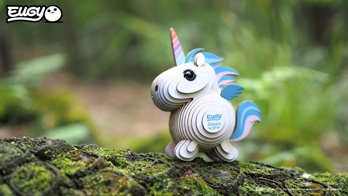 EUGY 069 Unicorn Sky 3D Puzzle - 28 Piece Eco-Friendly Educational Toy Puzzle for Boys, Girls & Kids Ages 6+