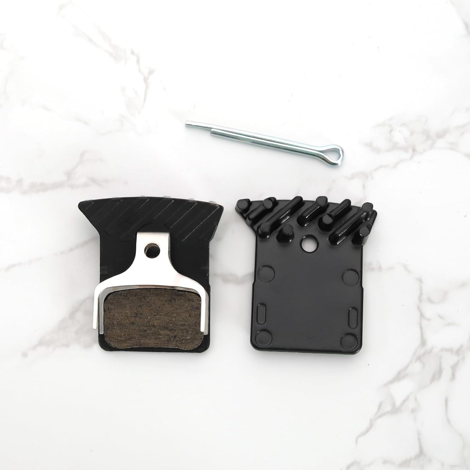 Ecsing Disc Brake Pads Replacement Compatible with Shimano L02A L03A L04A L05A L04C K02S Cooling Fin Disc Brake Pad Motorbike Accessories image number 3