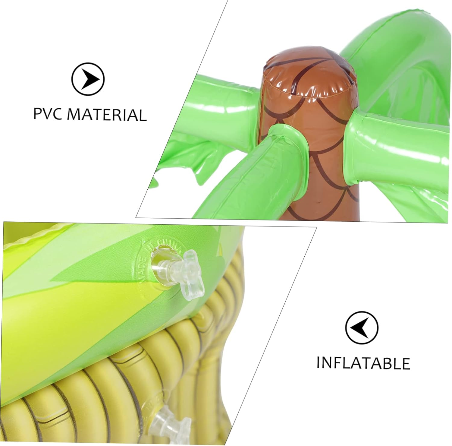 Coconut Palm Shape Ice Bucket Inflatable Beverage Cooler for Summer Pool Decor image number 5