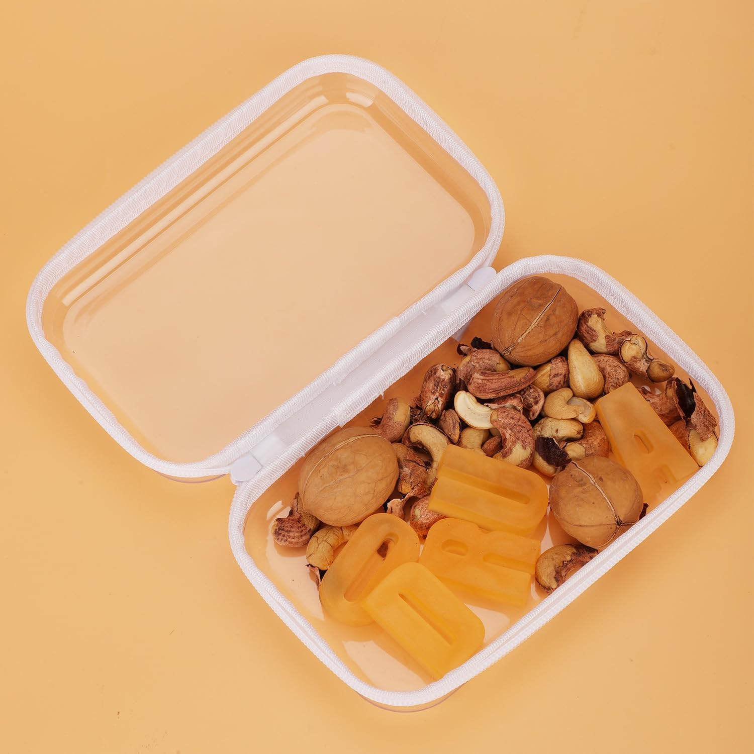 3Pcs Zippered Transparent Cases for Snacks, Potable Clear Organizer Snacks Hard Clear Zipper Case Pouch Clear Zipper Case for Storing Snacks Kids Gift, Transparent, One_Size, Transparent Plastic image number 4