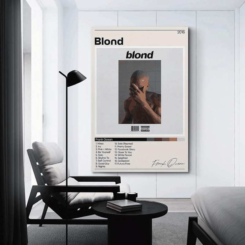 SKRAKHUO Frank Ocean 90S Poster Canvas Wall Art Picture Home Decor Print for Bedroom Living Room Dorm Study Bar Office 12X18Inch(30X45Cm) image number 3