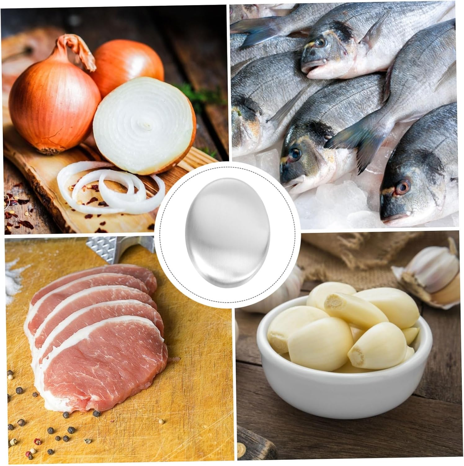 2Pcs Stainless Steel Odor Removing Soap Bars for Cooking Odor Freshens Hands after Food Prep and Reusable Kitchen Gadget image number 6