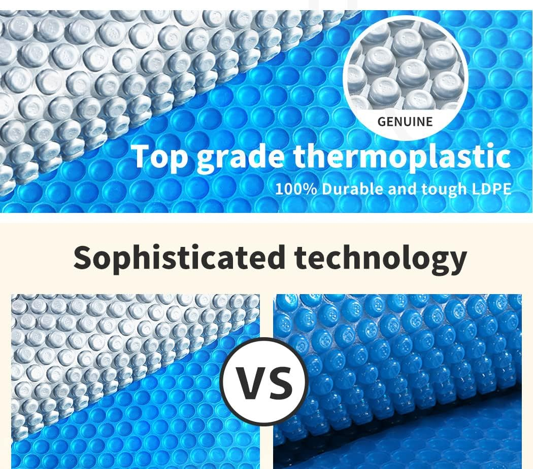 Solar Swimming Pool Cover 400 Micron Outdoor Bubble Blanket Heater 11 X 4.8M 11X4.8M (Real 400 Micron) 11X4.8M (Real 400 Micron) image number 3