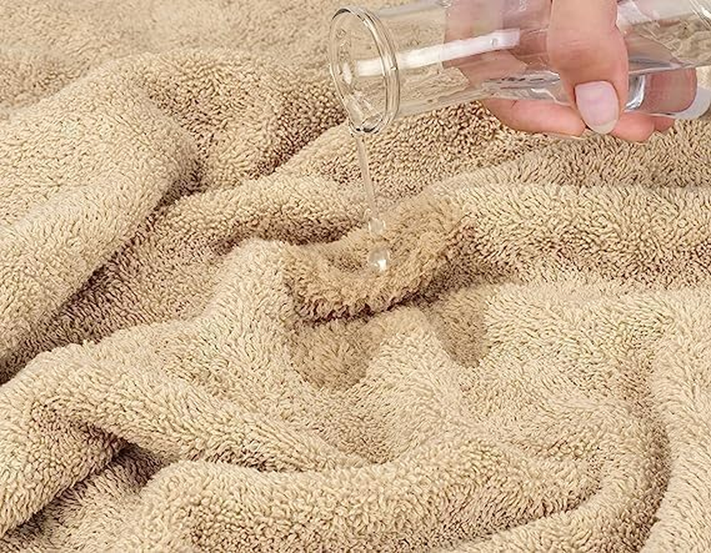 Safi plus 6 Pieces Luxury Towel Sets with 2 Bath Towels,2 Hand Towels, and 2 Washcloths | 00% Combed Cotton Ultra Soft Highly Absorbent 600 GSM | Softness Quick Dry & Daily Use (Beige) image number 6