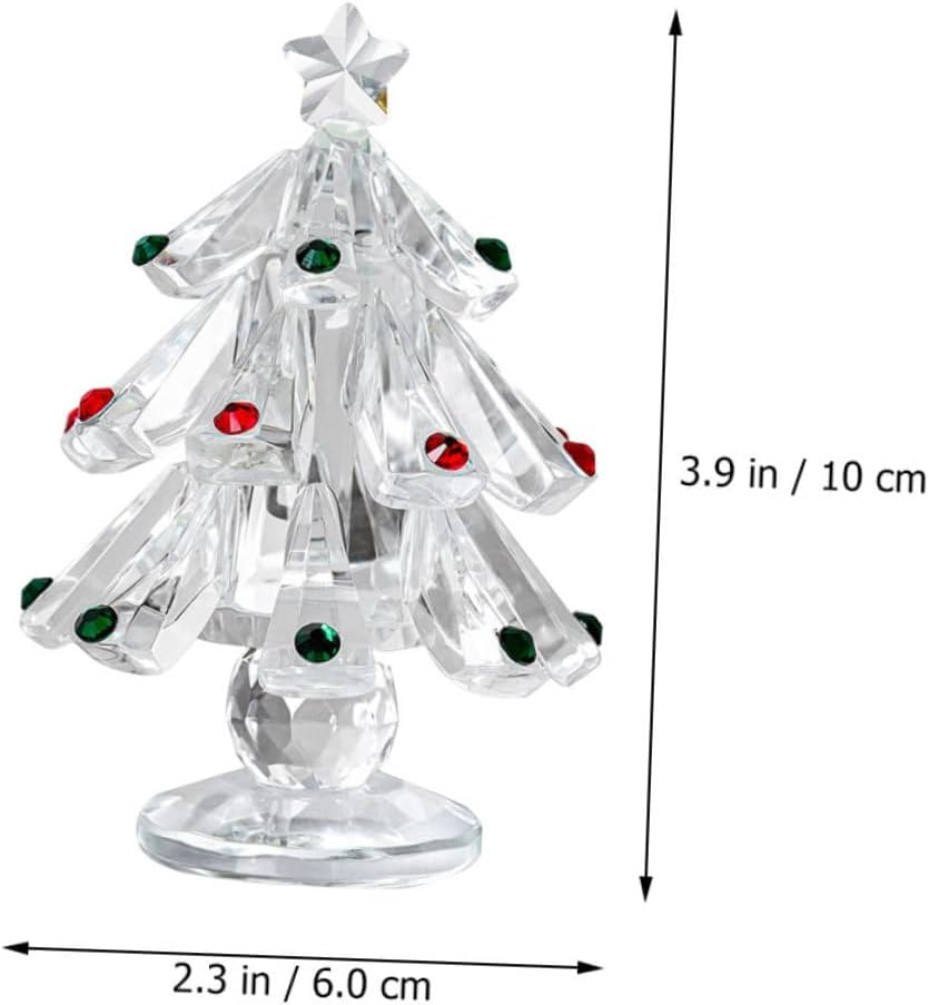 Christmas Tree Ornaments Snowman Bell Glass Decorative Figurine for Desktop Home Office Christmas Party Supplies