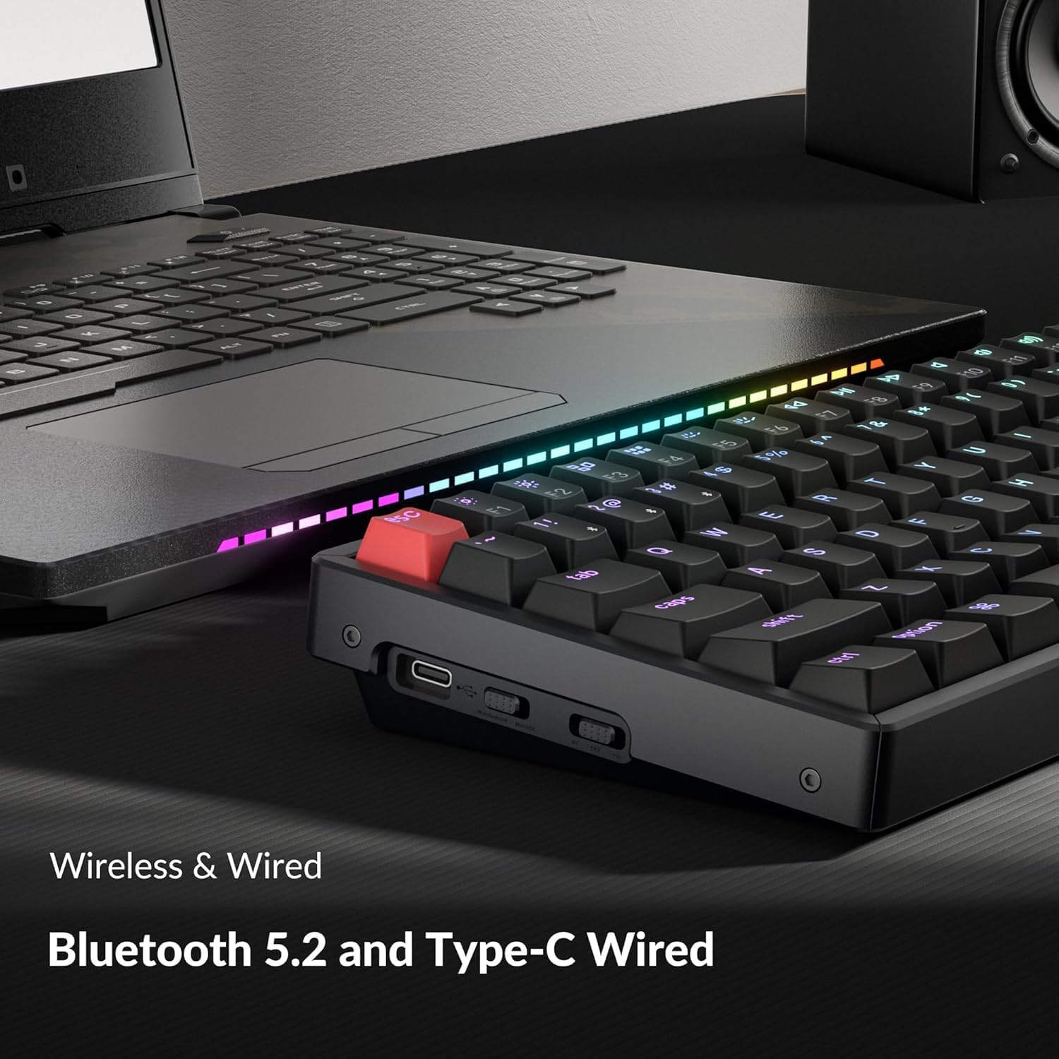 Keychron K4 96% Layout QMK Wireless and Wired Mechanical Keyboard Super Brown Switch, RGB Backlight Aluminum Frame with Shine-Through Double-Shot PBT Keycaps for Mac Windows-Version 3 image number 1