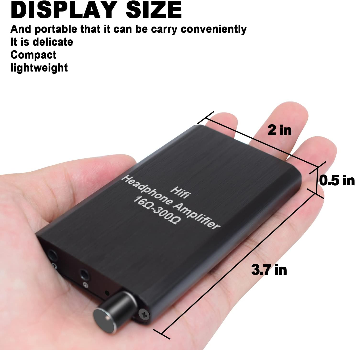 Headphone Amplifier, Portable Headphone Amp 3.5Mm Stereo Audio Out， Powered Dual-Output with Lithium Battery and 2-Level Boost，Headphone Amplifier for Iphone, Ipod, Ipad，Mp3，Mp4 and Computers