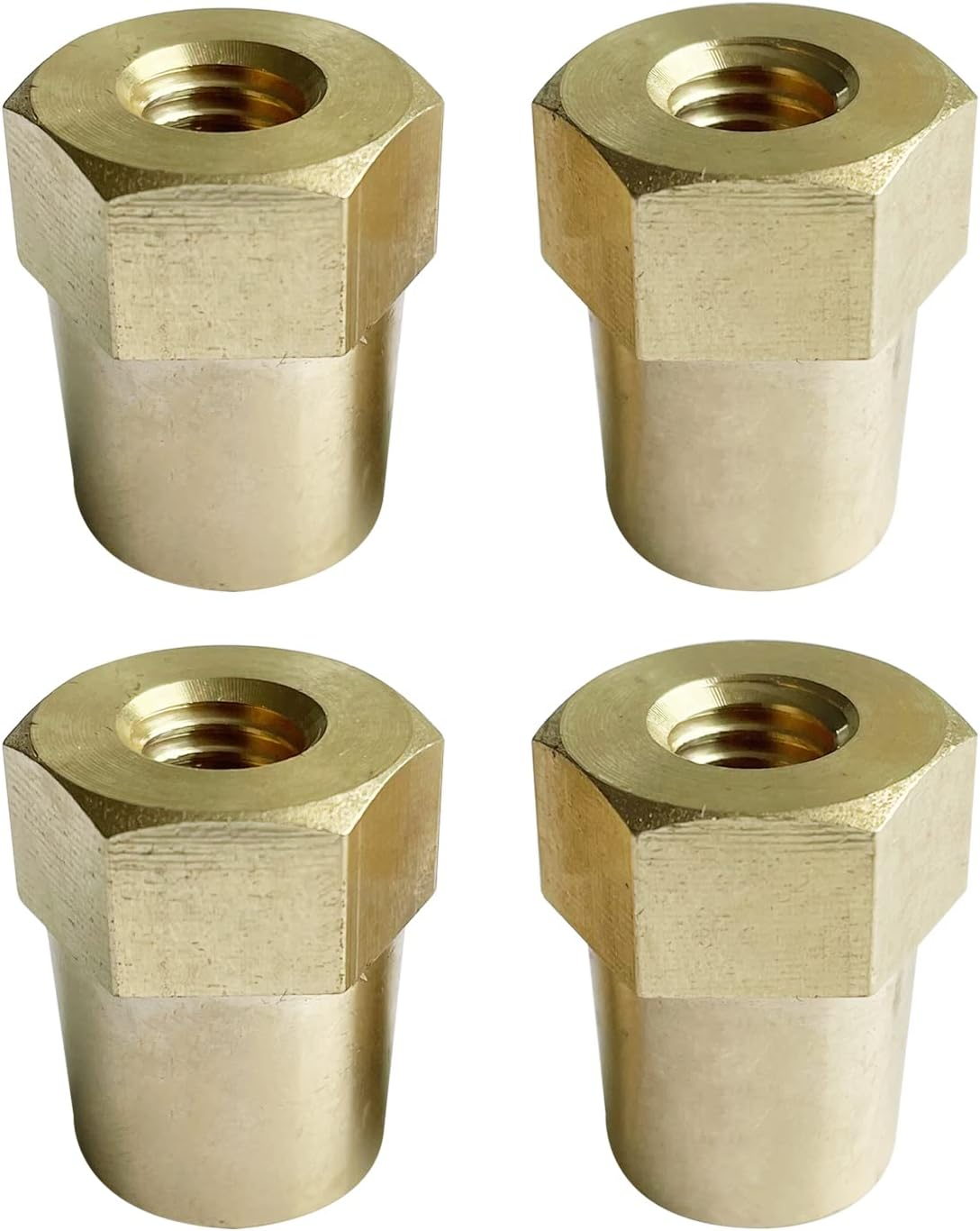 3/8"-16 Thread Female Brass Battery Terminal Post Adapter (+/-), Ampper Battery Charging Post Terminals for 3/8" Stud Extension, Pack of 4 image number 2