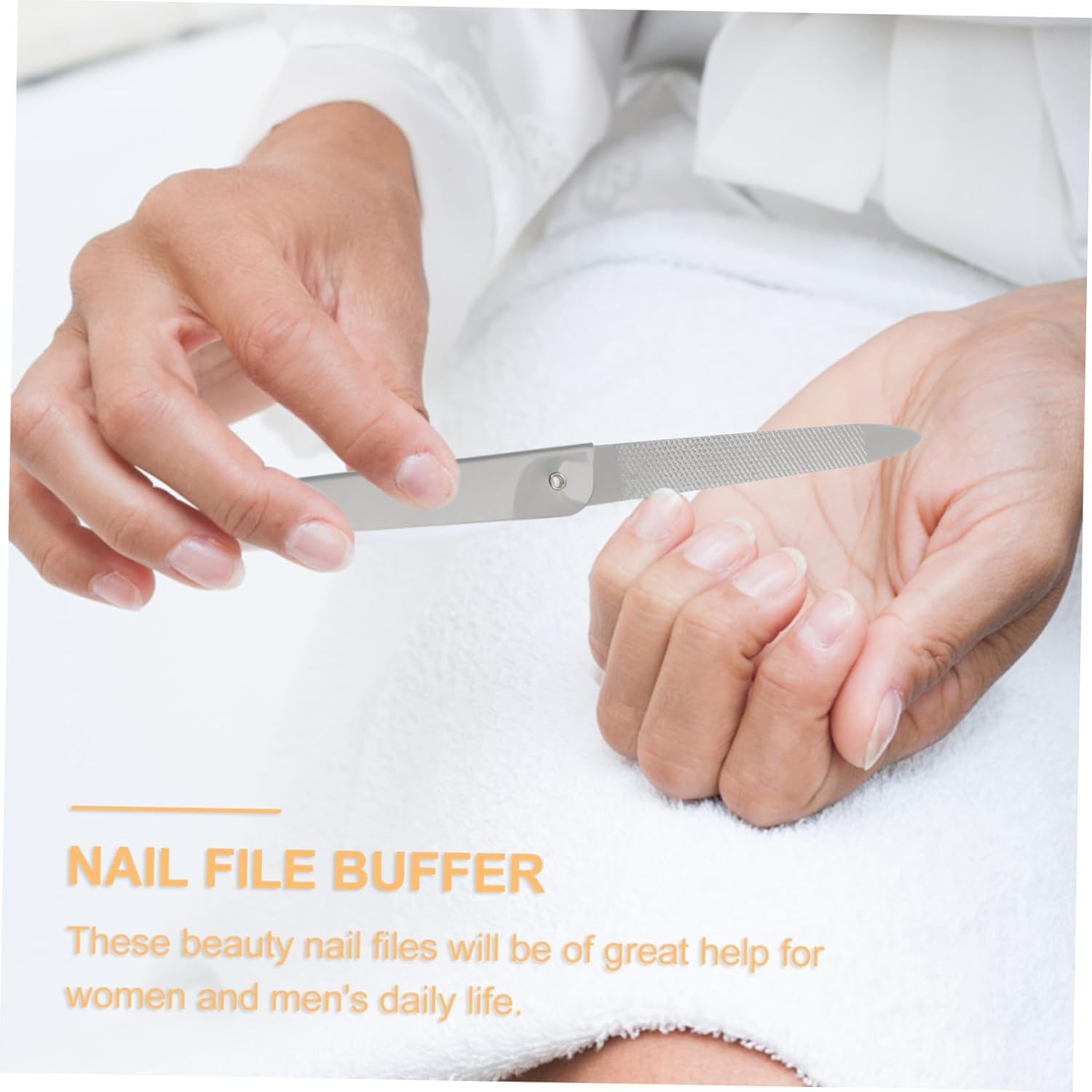 VICASKY 6Pcs Foldable Stainless Steel Nail Files and Nail Scissors Set Compact Manicure Tools for and Travel Use image number 1