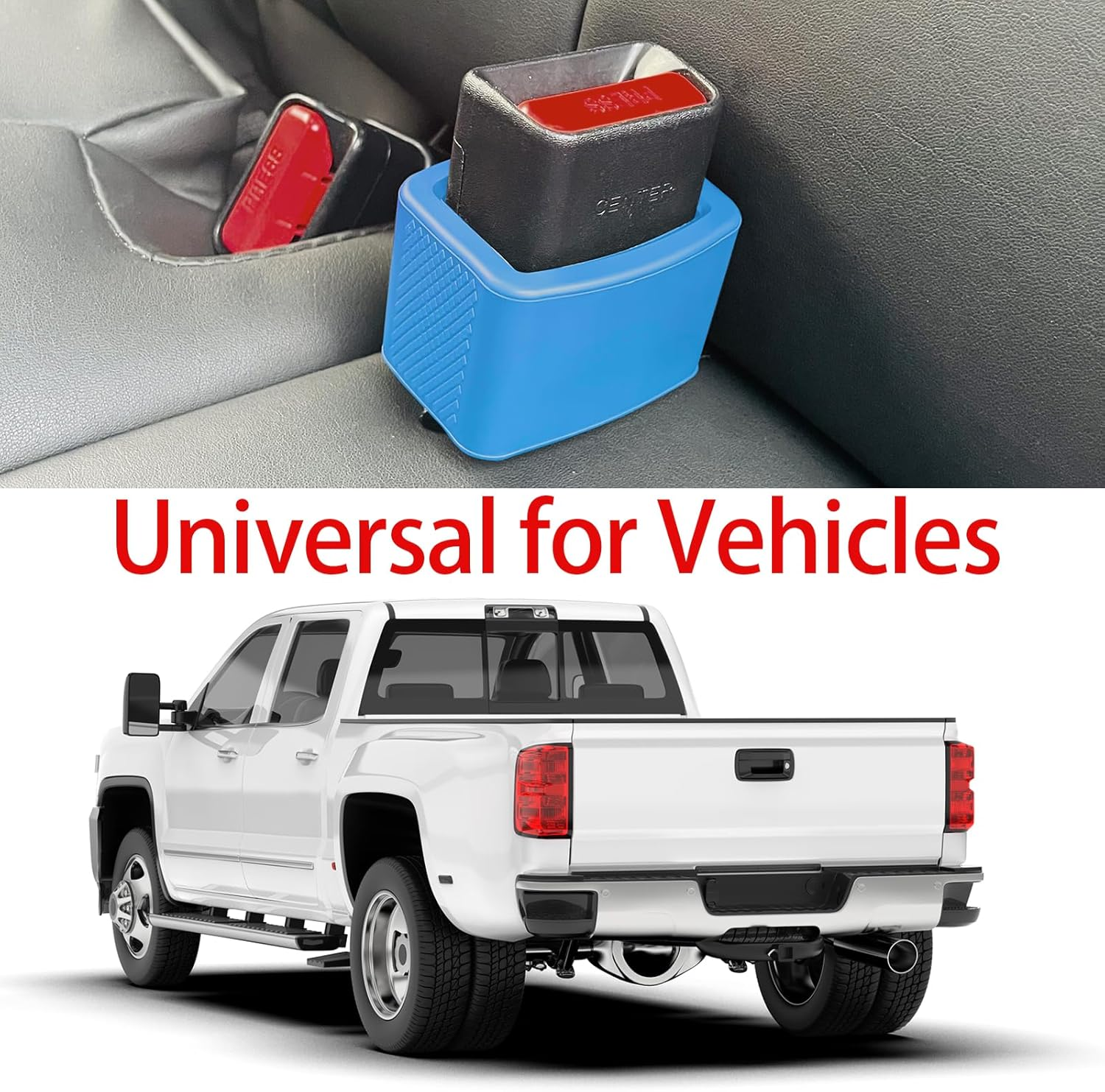 2 Pack Silicone Seat Belt Buckle Holder, Seat Belt Buckle Booster for Kids, Durable Silicone Material, Easy Access to the Buckles of Rear Seats, Car Accessories, Suitable for Most Car Models (Blue) - Green image number 4