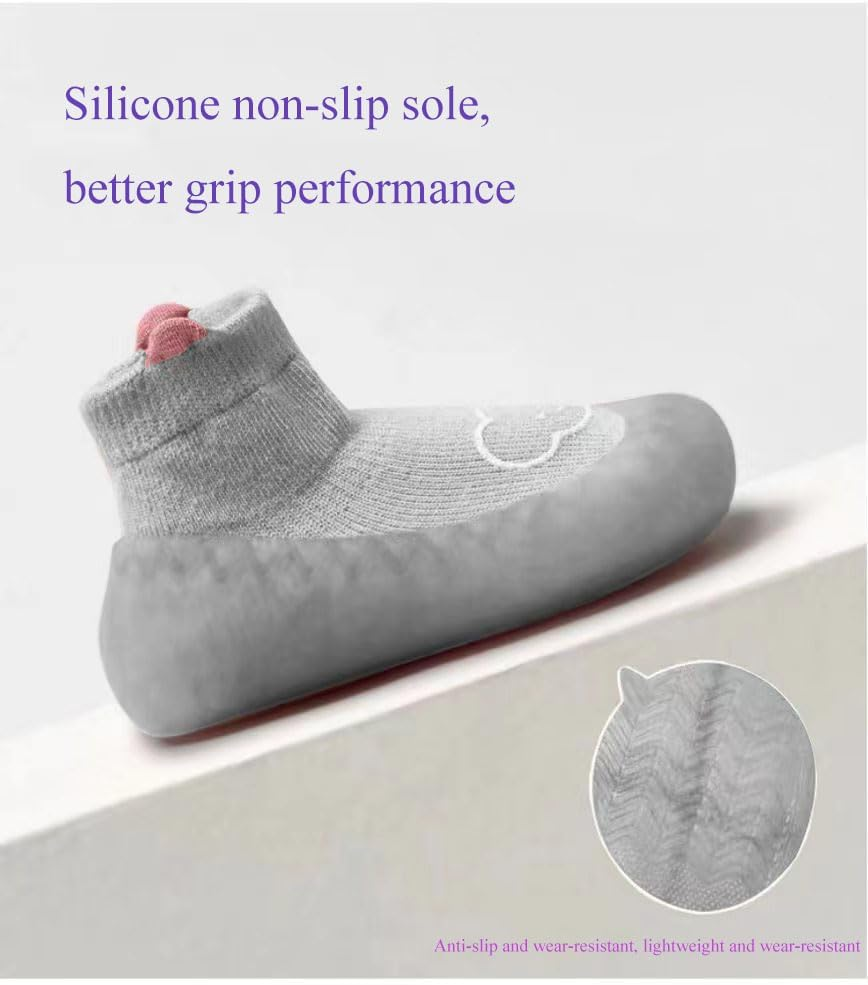 Baby Shoes First Time Walking Socks Shoes Non-Slip Lightweight Soft Rubber Soles Unisex Non-Slip Indoor Outdoor Floor image number 2